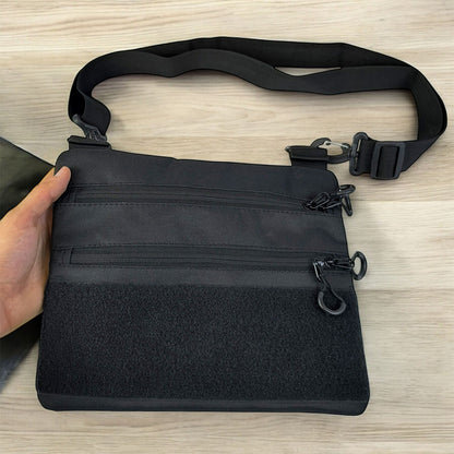 Черная сумка тактическая нагрудная, Сумка через плечо военная, Мужская сумка-слинг тактическая