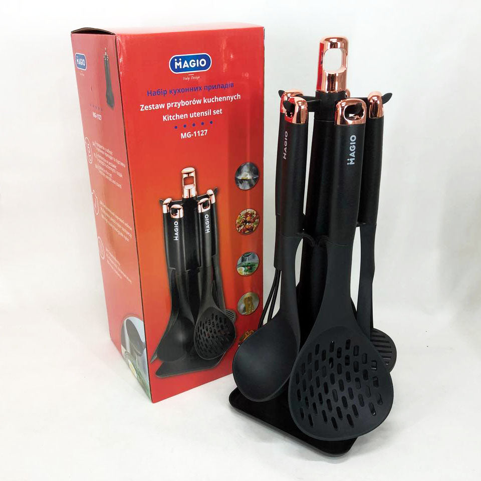 Набор кухонных приборов Magio MG-1127, силиконовые кухонные принадлежности, набор кухонных приборов