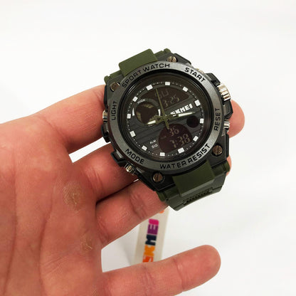 Часы наручные мужские SKMEI 2031AG ARMY GREEN, часы тактические противоударные. Цвет: зеленый
