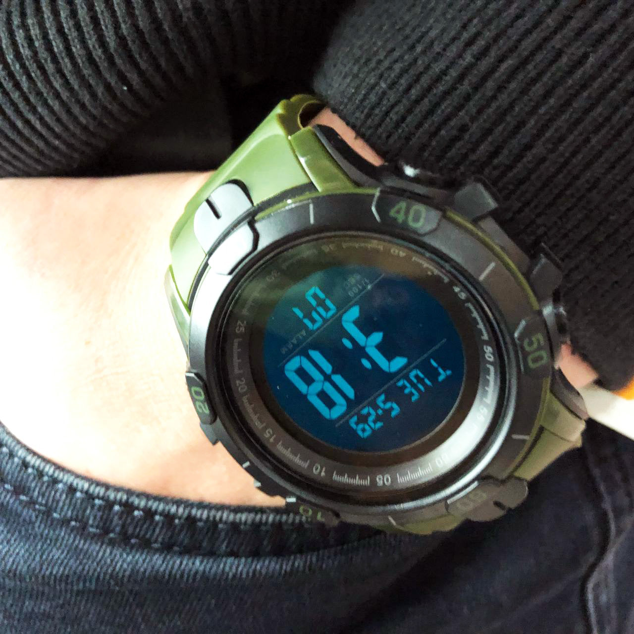 Часы наручные мужские SKMEI 1475AG ARMY GREEN, брендовые мужские часы, часы для мужчины. Цвет: зеленый