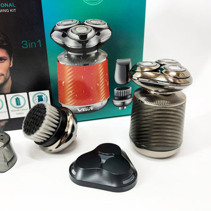 Электробритва VGR V-391, профессиональная электробритва, электробритва с насадками для бороды