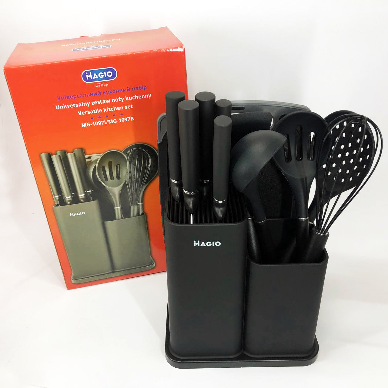 Набор силиконовых кухонных принадлежностей Magio MG-1097B набор ножей лопаток 12 предметов