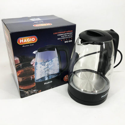 Электрочайник Magio MG-505, чайник прозрачный с подсветкой, стильный электрический чайник