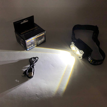 Фонарь налобный YY-19F-2XPE(white)+2COB(yellow), Налобный фонарь для автомеханика, Фонарик налобник