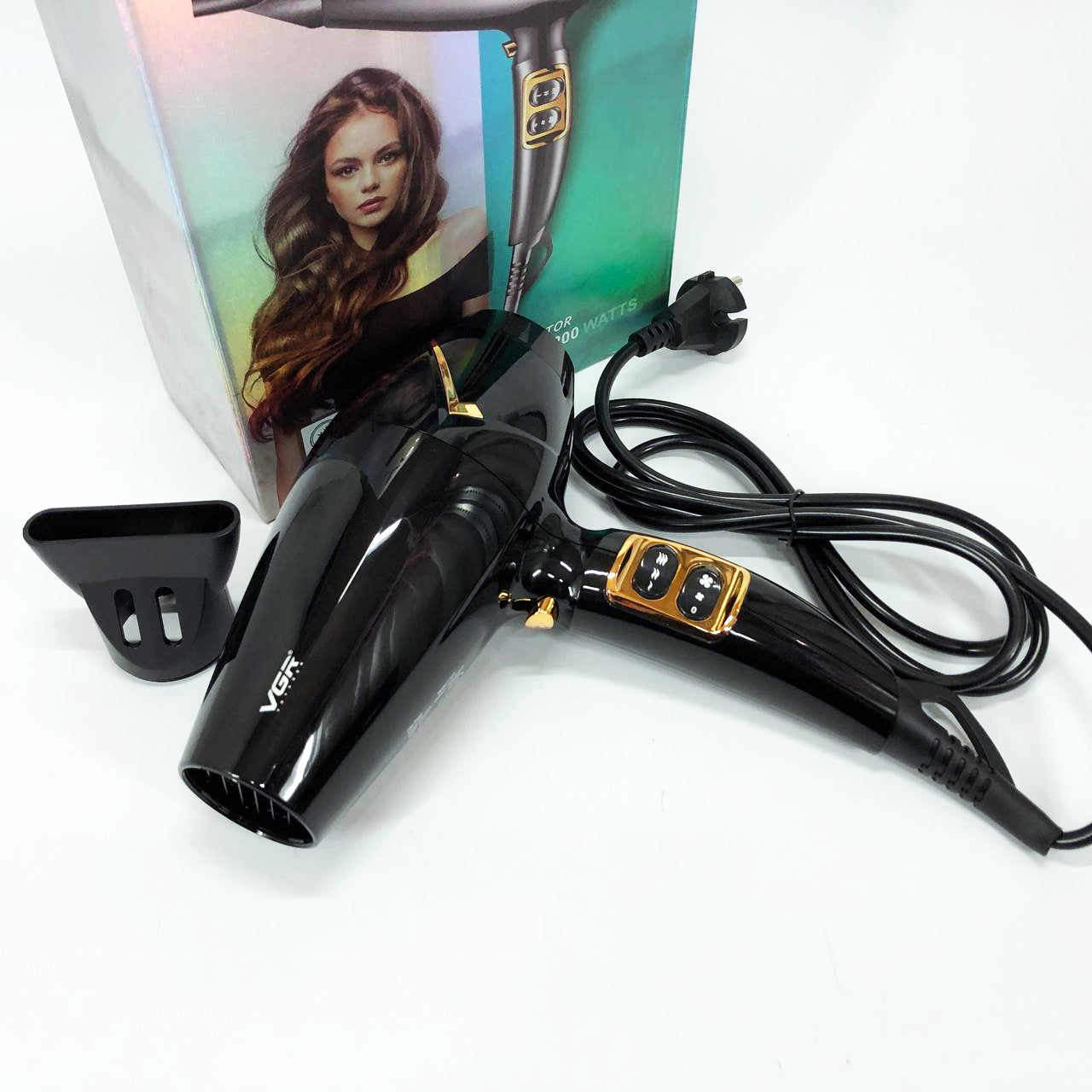 Мощный электрический профессиональный фен для волос VGR V-423 1800-2200W, Женский фен для волос