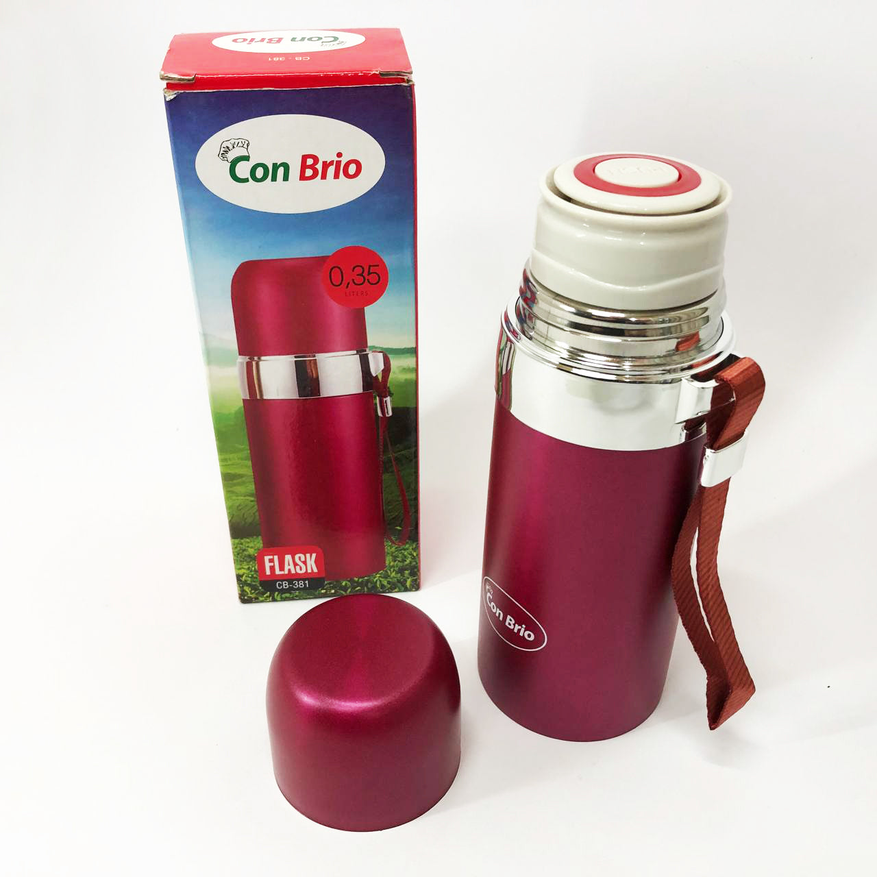 Термос Con Brio CB-381 Gold 0,35л, Термос для питної води, Якісний термос для дому.