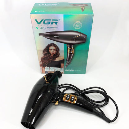 Мощный электрический профессиональный фен для волос VGR V-423 1800-2200W, Женский фен для волос