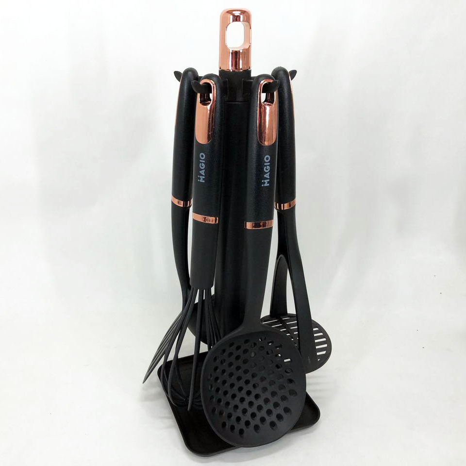 Набор кухонных приборов Magio MG-1126, набор силиконовых приборов для кухни, набор нейлоновых поварешек