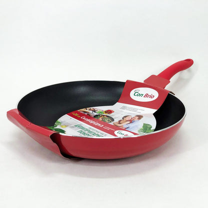 Сковорода с антипригарным покрытием "XYLAN" Con Brio CB-2614 26 см, сковорода для жарки. Цвет: красный