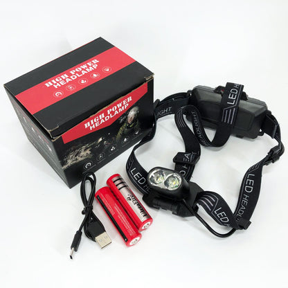 Фонарь налобный аккумуляторный Police 2128-2T6, Портативный светодиодный налобный фонарь