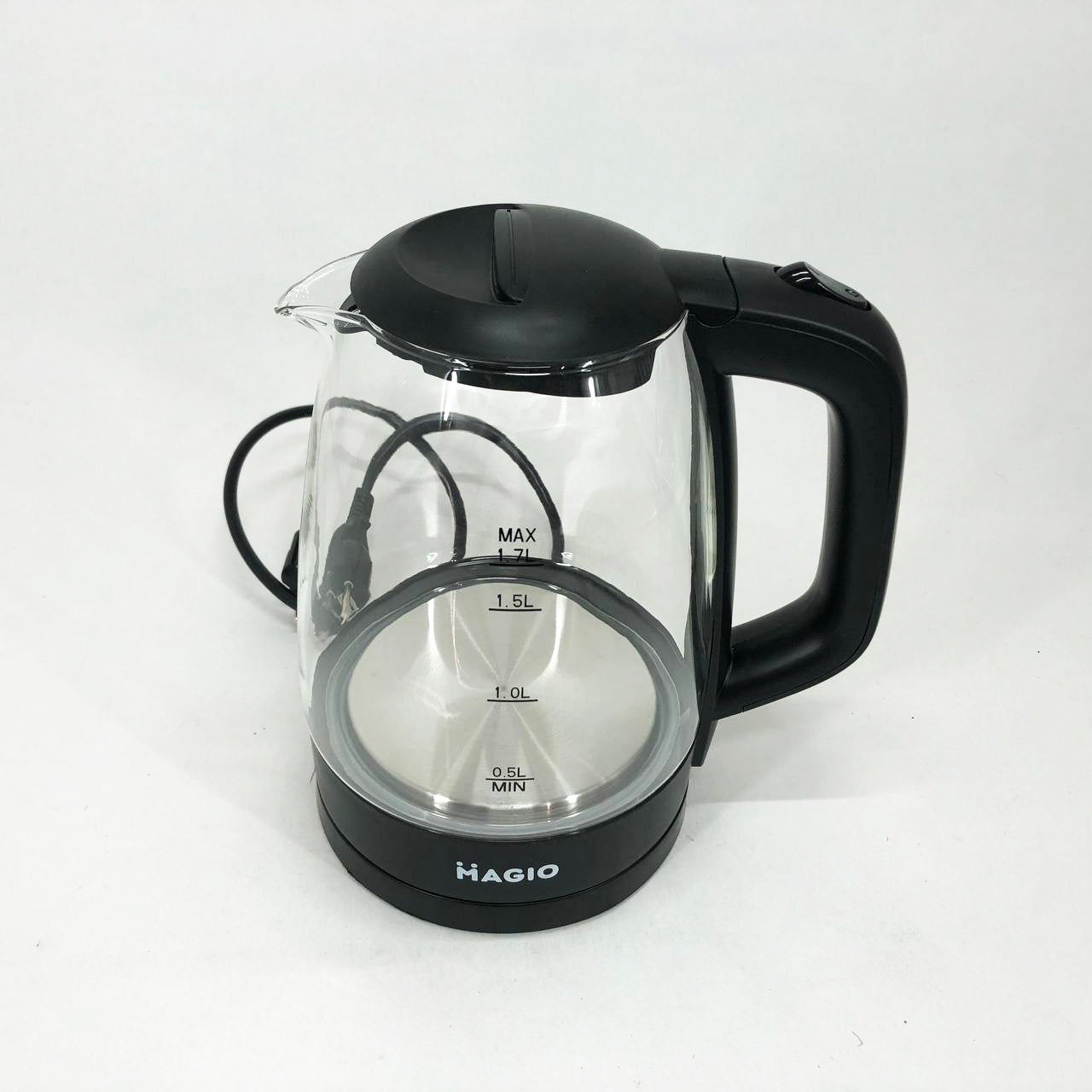 Электрочайник Magio MG-505, чайник прозрачный с подсветкой, стильный электрический чайник