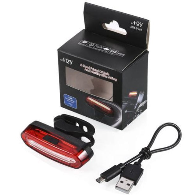 Велосипедный фонарь задний габаритный AQY-096-COB белый и красный, встроенный аккумулятор