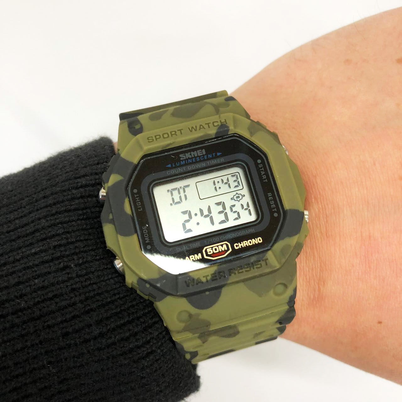 Часы наручные мужские SKMEI 1628CMGN, тактические часы, часы армейские оригинал, часы для мужчины