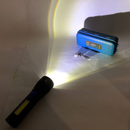 Фонарь ручной аккумуляторный CB-C11-P50-COB, Фонарик светодиодный ручной аккумуляторный портативный