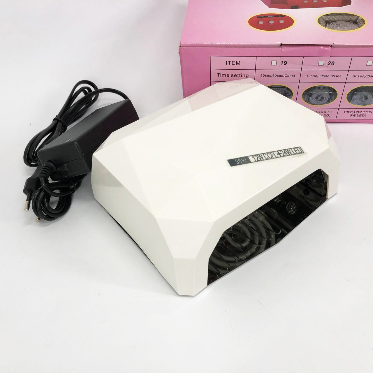 Сушарка для нігтів UV LAMP CCF+LED, Сушарка для нігтів, Портативна сушарка для нігтів. Колір: білий