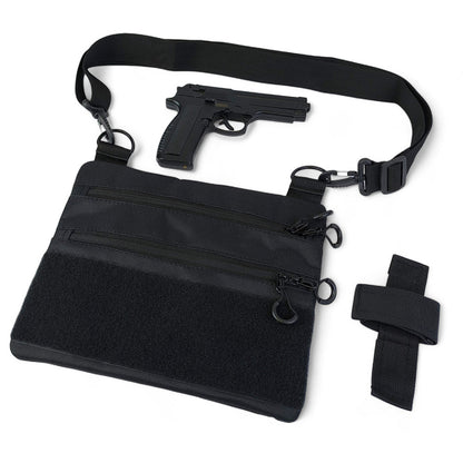 Черная мужская сумка тактическая нагрудная, Тактический универсальный рюкзак, Мужская сумка рюкзак слинг