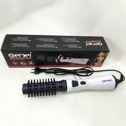 Фен-щетка для волос вращающийся фен Gemei GM-4826, фен с насадкой брашинг, вращающаяся щетка для волос