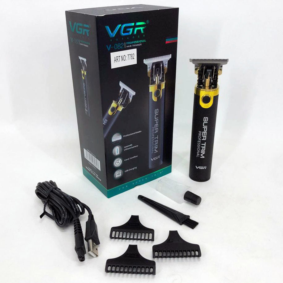 Машинка для стрижки VGR V-082 аккумуляторная беспроводная профессиональная + 3 насадки триммер для волос