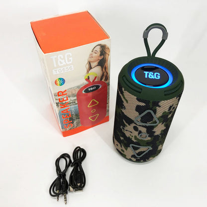 Bluetooth колонка портативная TG656 FM-радио, Громкая колонка для вечеринки. Цвет: камуфляж