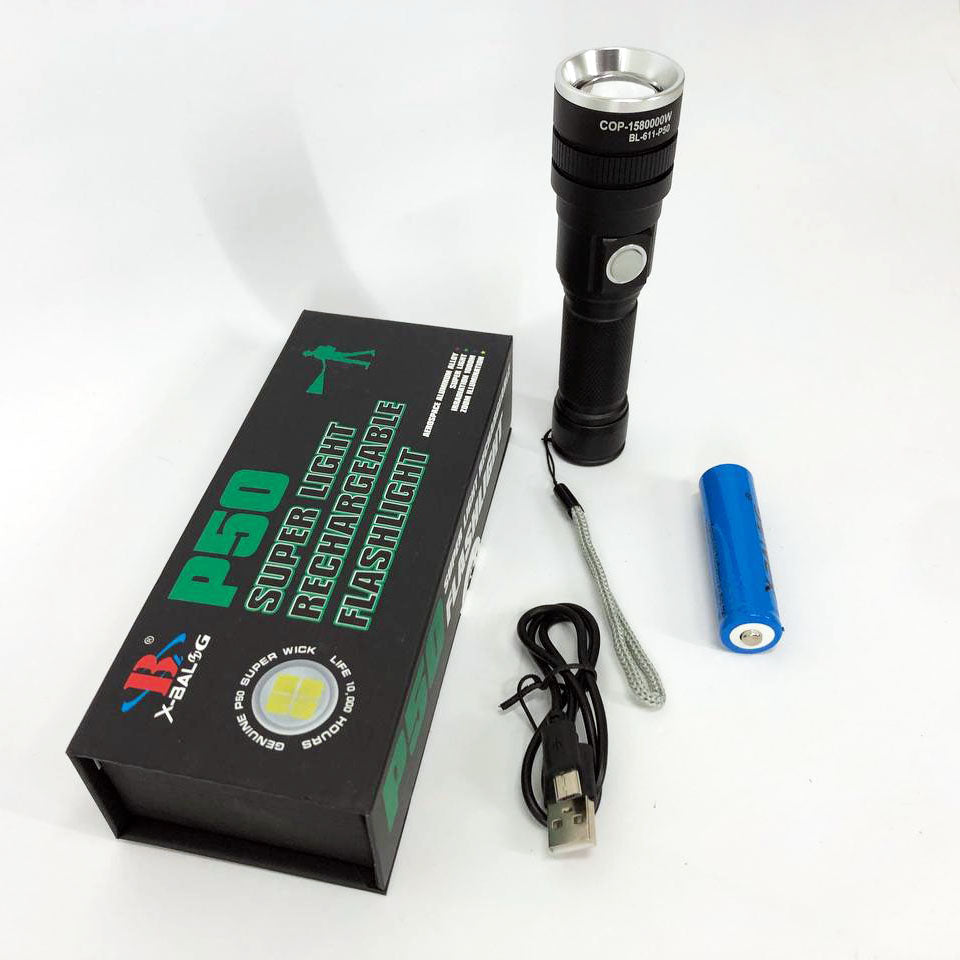 Фонарь аккумуляторный Bailong BL-611-P50, Фонарик полис, Тактичный фонарь, Ручной фонарик led