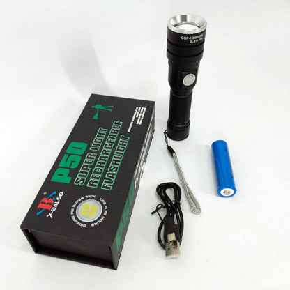 Фонарь аккумуляторный Bailong BL-611-P50, Фонарик полис, Тактичный фонарь, Ручной фонарик led