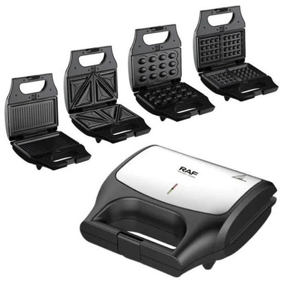 Вафельница бутербродница сендвичница гриль электрическая 8 в 1 RAF R.551 850W Мультипекарь со 8 формами