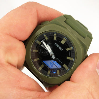 Часы наручные мужские SKMEI 2091AGWT, армейские часы противоударные, военные тактические часы