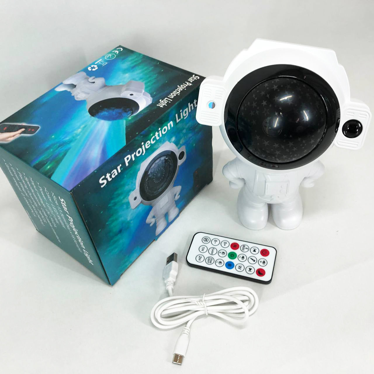 Звездный 3D проектор Astronaut, Лазерный проектор звездного неба галактики, Проектор светильник астронавт