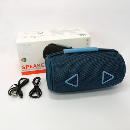 Bluetooth-колонка TG657 с RGB подсветкой 1500 mAh, музыкальные колонки для улицы. Цвет: синий