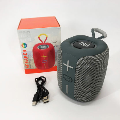 Портативная Bluetooth колонка TG658 8W с RGB подсветкой, Музыкальные колонки для улицы. Цвет: серый