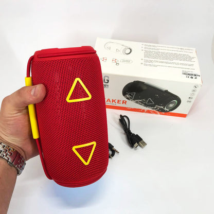 Bluetooth-колонка TG657 с RGB подсветкой 1500 mAh, Беспроводная колонка портативная мощная. Цвет: красный