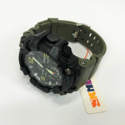 Часы наручные мужские SKMEI 1965AG ARMY GREEN, Часы армейские оригинал, Часы спортивные. Цвет: зеленый