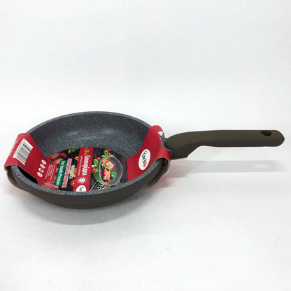 Сковорода Con Brio CB-2026 Eco Granite Premium 20 см, Сковорода для дома качественная. Цвет: серый