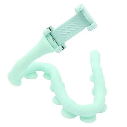 Гибкий держатель для телефона с присосками универсальный Cute Worm Lazy Holder. Цвет: голубой
