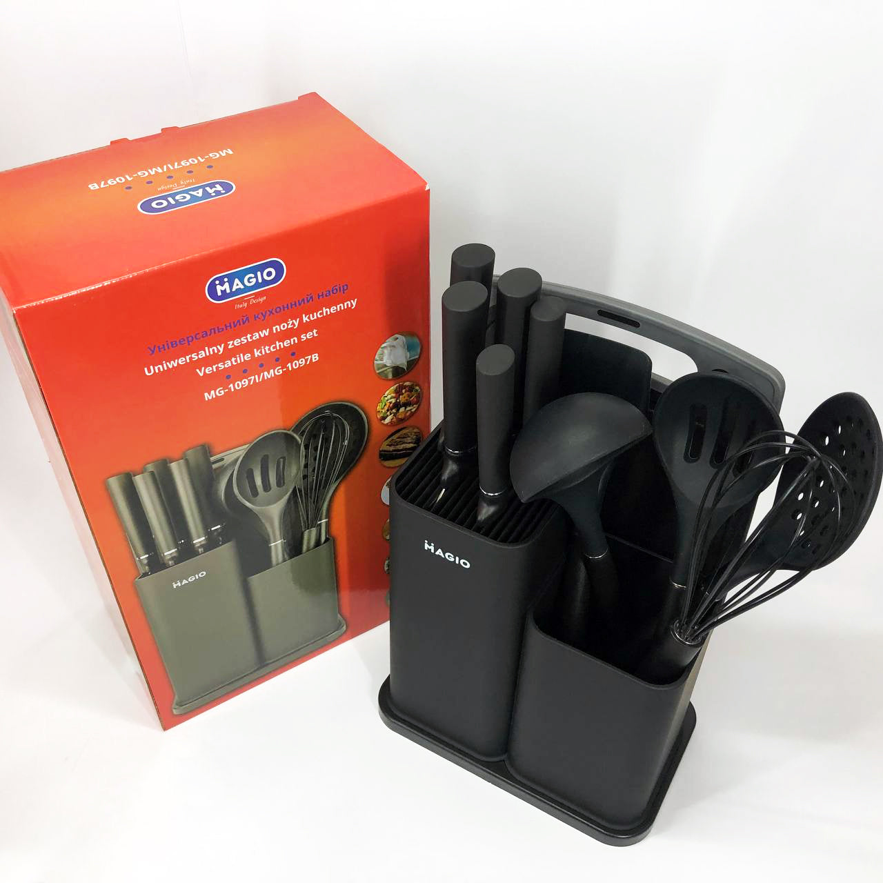 Набор силиконовых кухонных принадлежностей Magio MG-1097B набор ножей лопаток 12 предметов