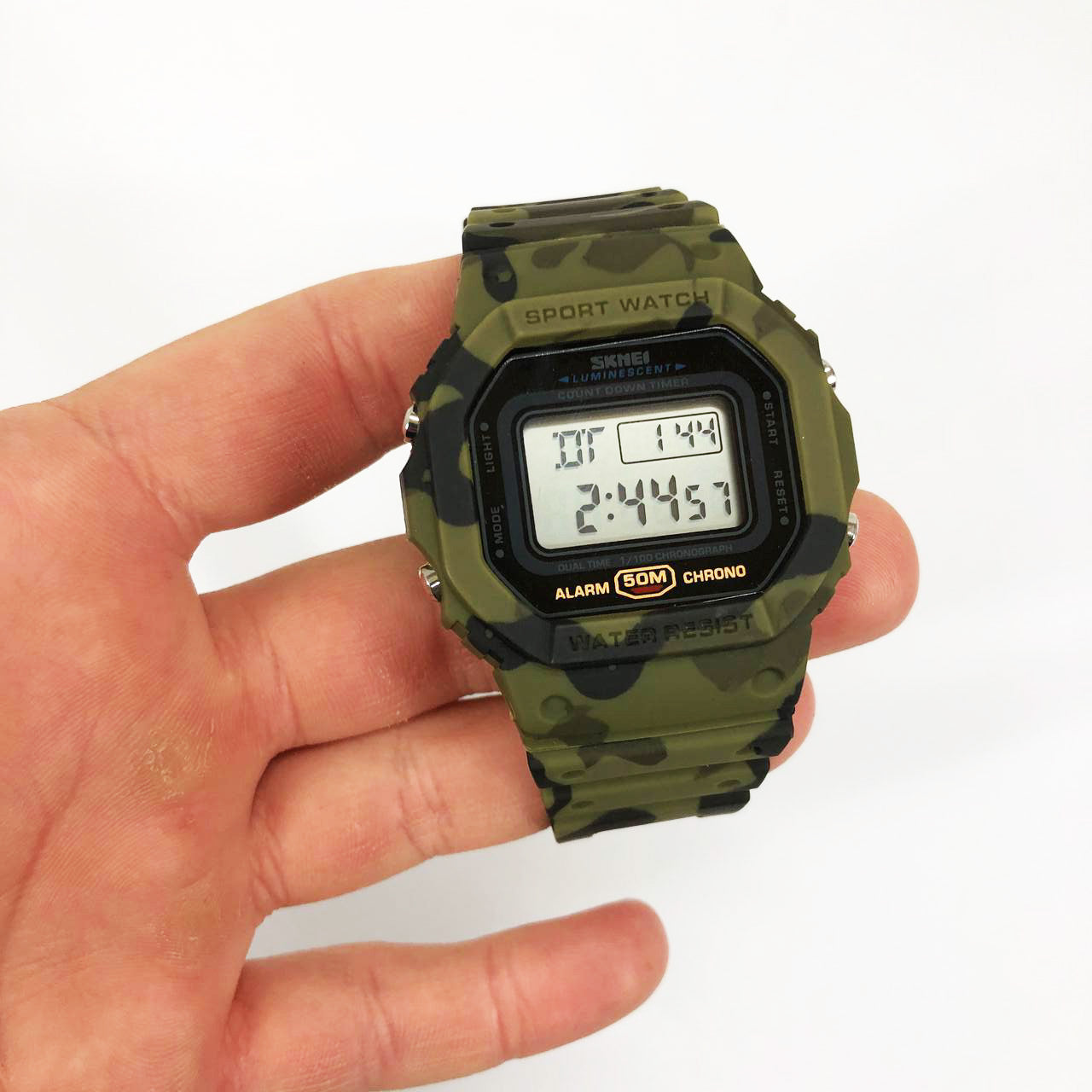 Часы наручные мужские SKMEI 1628CMGN, тактические часы, часы армейские оригинал, часы для мужчины