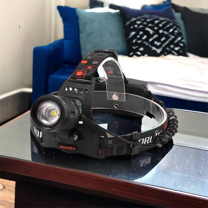 Налобный фонарь Bailong BL-T32-P50, мощный налобный светодиодный фонарик на голову, три режима