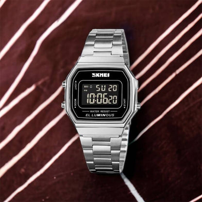 Часы наручные мужские SKMEI 1647SI, армейские часы противоударные, модные мужские часы