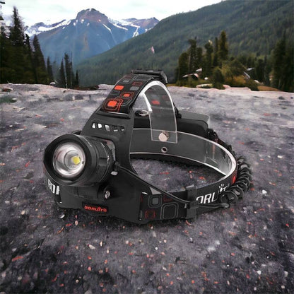 Налобный фонарь Bailong BL-T32-P50, мощный налобный светодиодный фонарик на голову, три режима