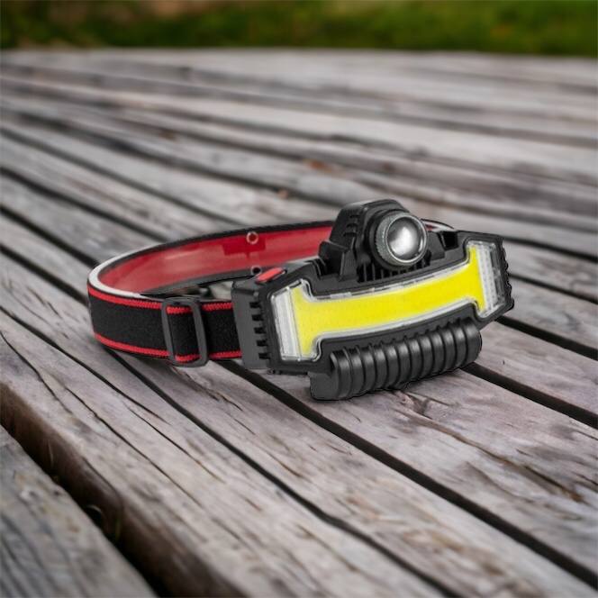 Налобный фонарик Bailong BL-W685-LTS+COB+RGB, 5 режимов, водостойкий, ударостойкий, USB кабель Type-c