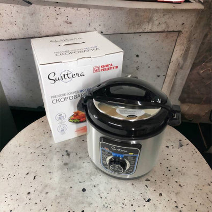 Мультиварка-скороварка SUNTERA SPC-1100 1000 Вт, пароварка для кухни бытовая, антипригарные рисоварки