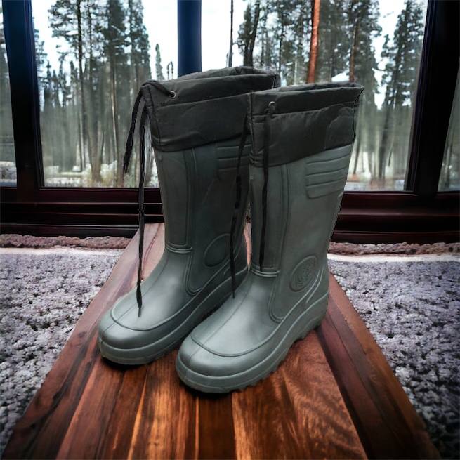 Сапоги мужские резиновые высокие утепленные с подвязкой 44 размер (29 см), сапоги резиновые для рыбалки