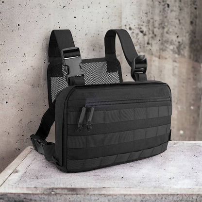 Тактична сумка нагрудна з Cordura 1000D, чоловіче розвантаження чорна