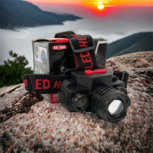 Фонарь налобный Bailong BL-1805 COB XPE аккумуляторный, фонарь на голову для рыбалки, надежный налобный