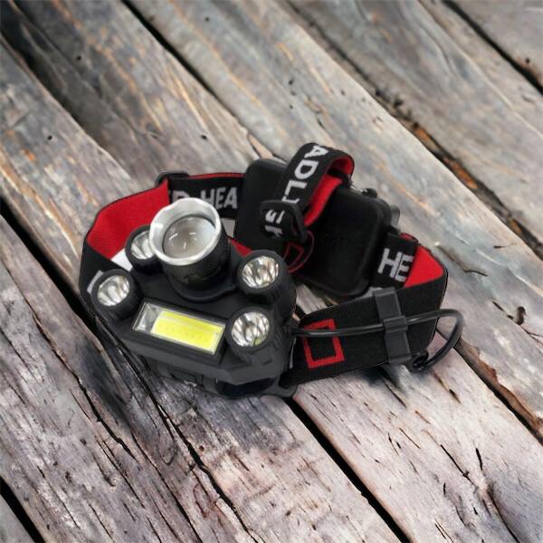 Фонарик налобный Bailong BL-T64-T6+4XPE, светодиодный фонарь на лоб, мощный налобный фонарь для рыбалки