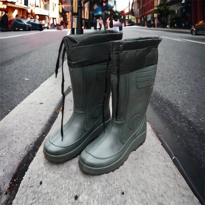 Сапоги мужские резиновые высокие утепленные с подвязкой 44 размер (29 см), сапоги резиновые для рыбалки