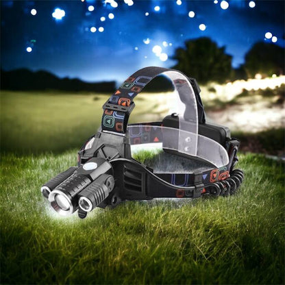 Фонарь налобный W602-T6-2XPE Bike с велокреплением 2x18650, светодиодный фонарь на лоб, сверхмощный