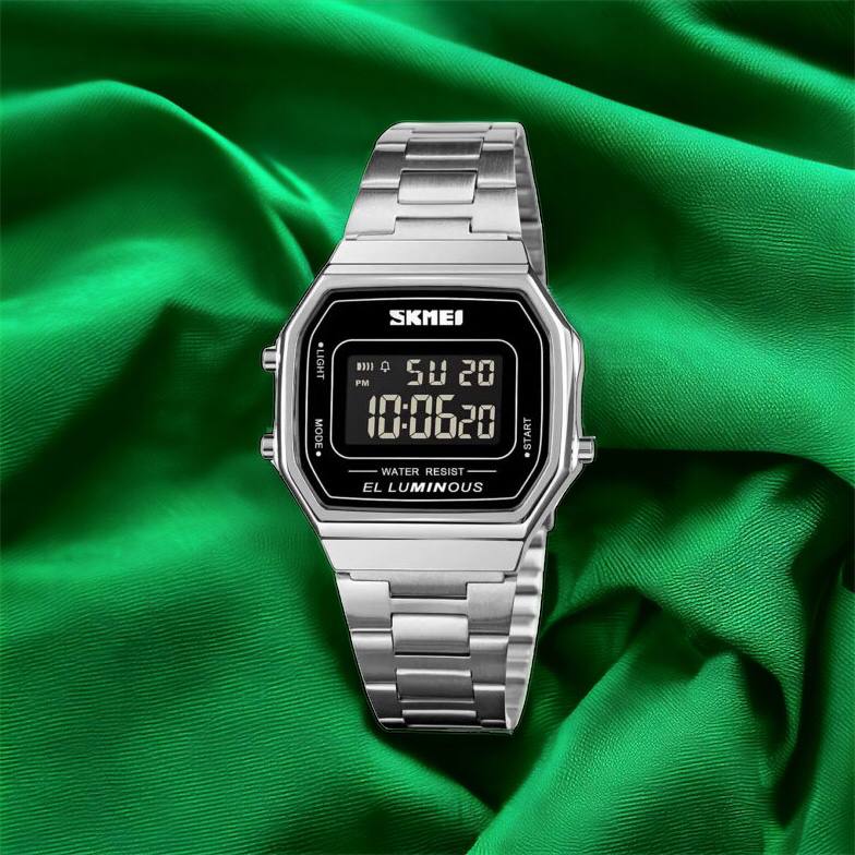 Часы наручные мужские SKMEI 1647SI, армейские часы противоударные, модные мужские часы