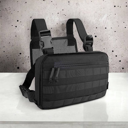Тактична сумка нагрудна з Cordura 1000D, чоловіче розвантаження чорна
