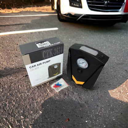 Автомобильный компрессор 12V насос с фонариком, мощный насос для колес автомобиля от прикуривателя